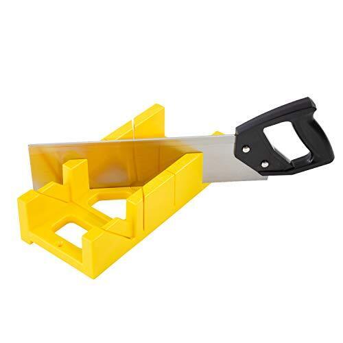 GreatNeck BSB14 12 Inch Mitre Box With 14 Inch Back Saw, Reinforced Steel Bac...