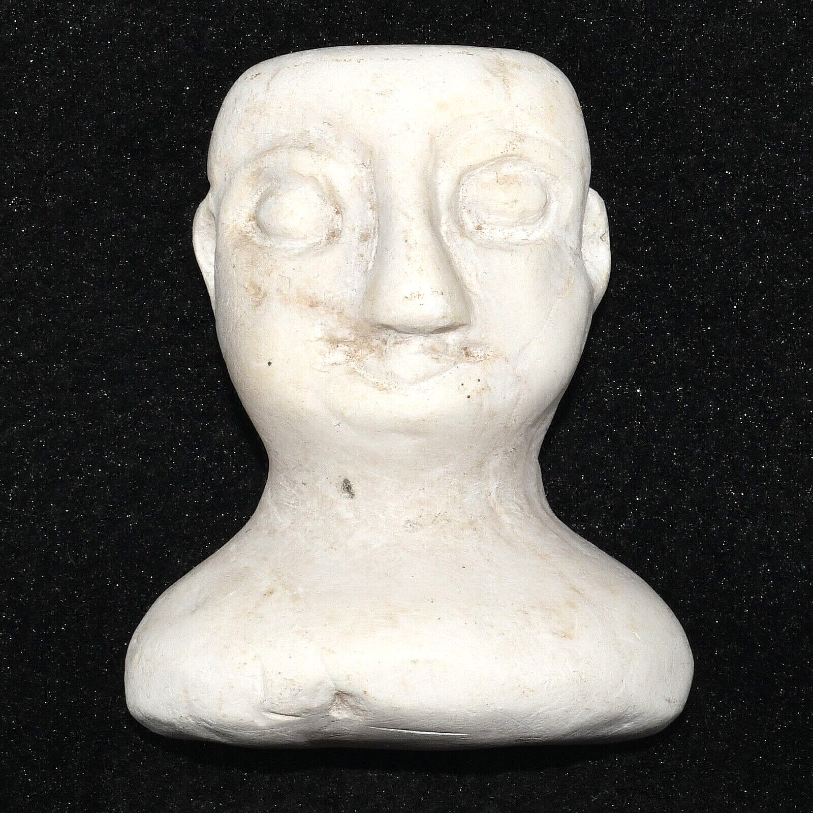 Ancient Bactrian Stone Composite Idol Head Figurine Circa 2500-1500 BC