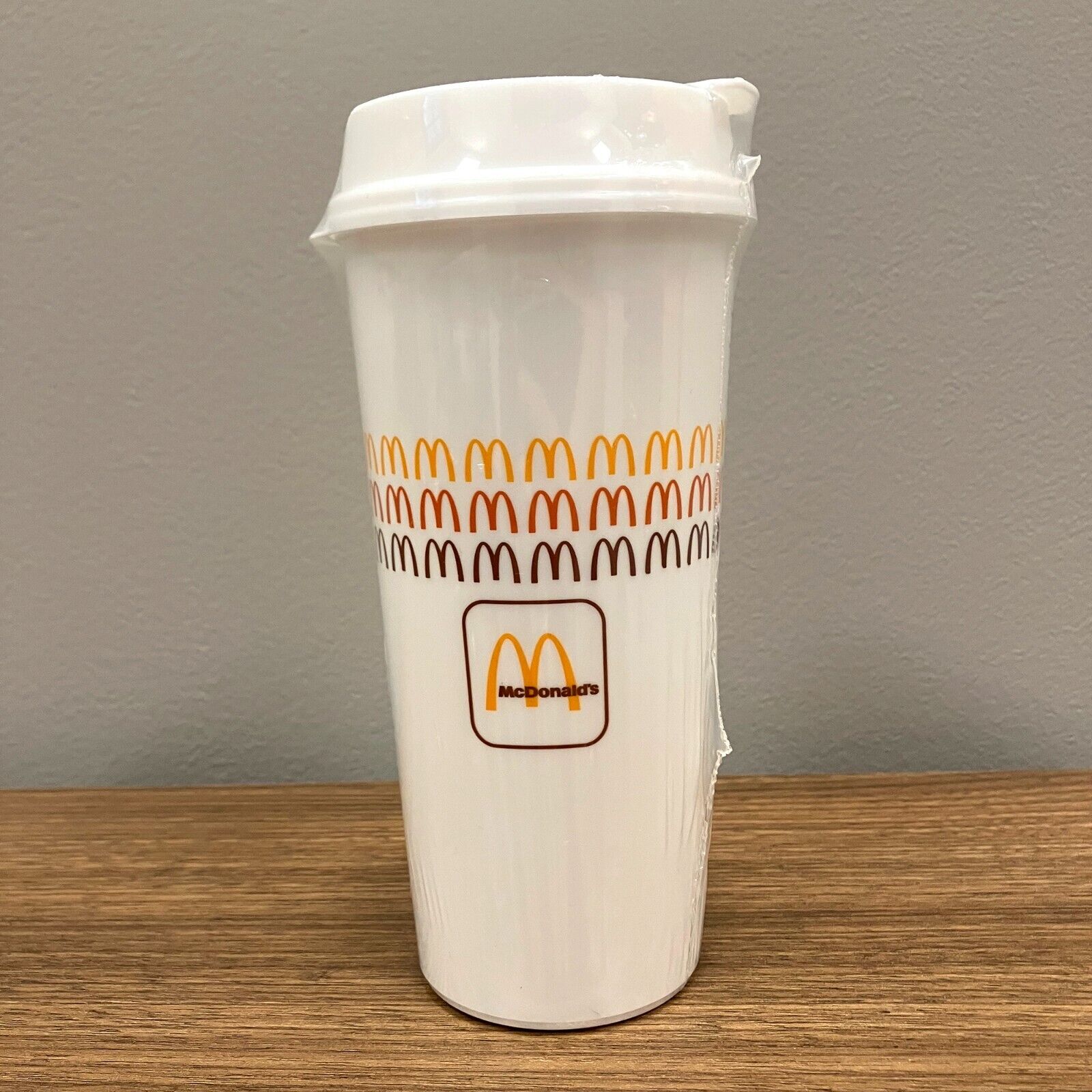 McDonald’s Golden Arches Retro Package Design Thermal Cup 16oz. - NEW
