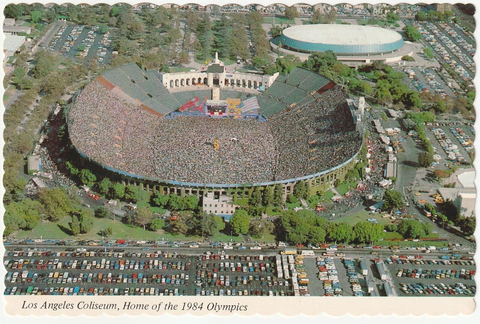 Rare 1981 Rolling Stones Tattoo Tour at Los Angeles Memorial Coliseum Postcard