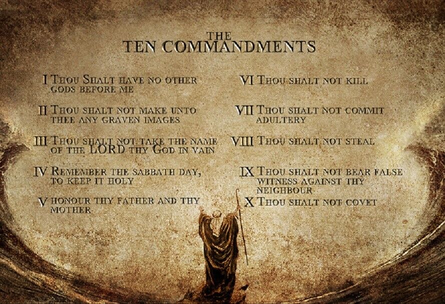 The Lord Jesus God\'s 10 Commandments Art Print 13\