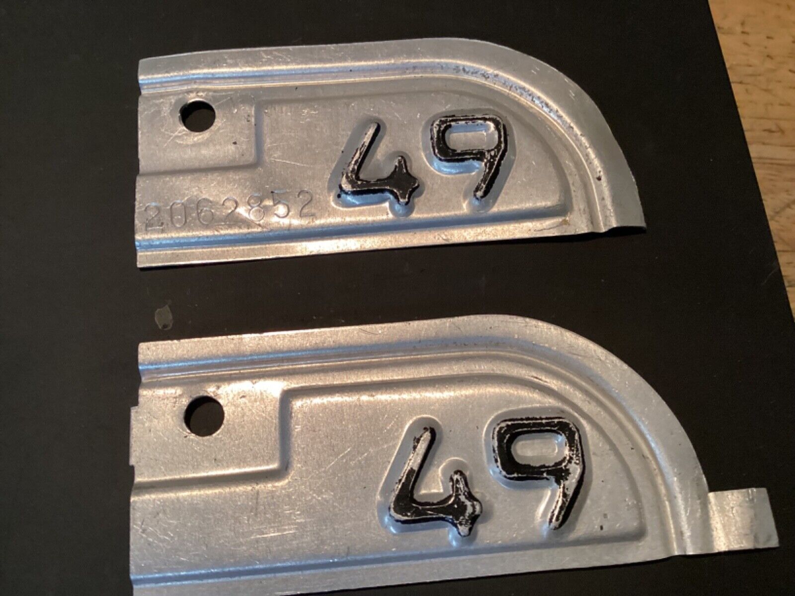 PAIR OF 1949 CALIFORNIA LICENSE PLATE TAGS/TABS
