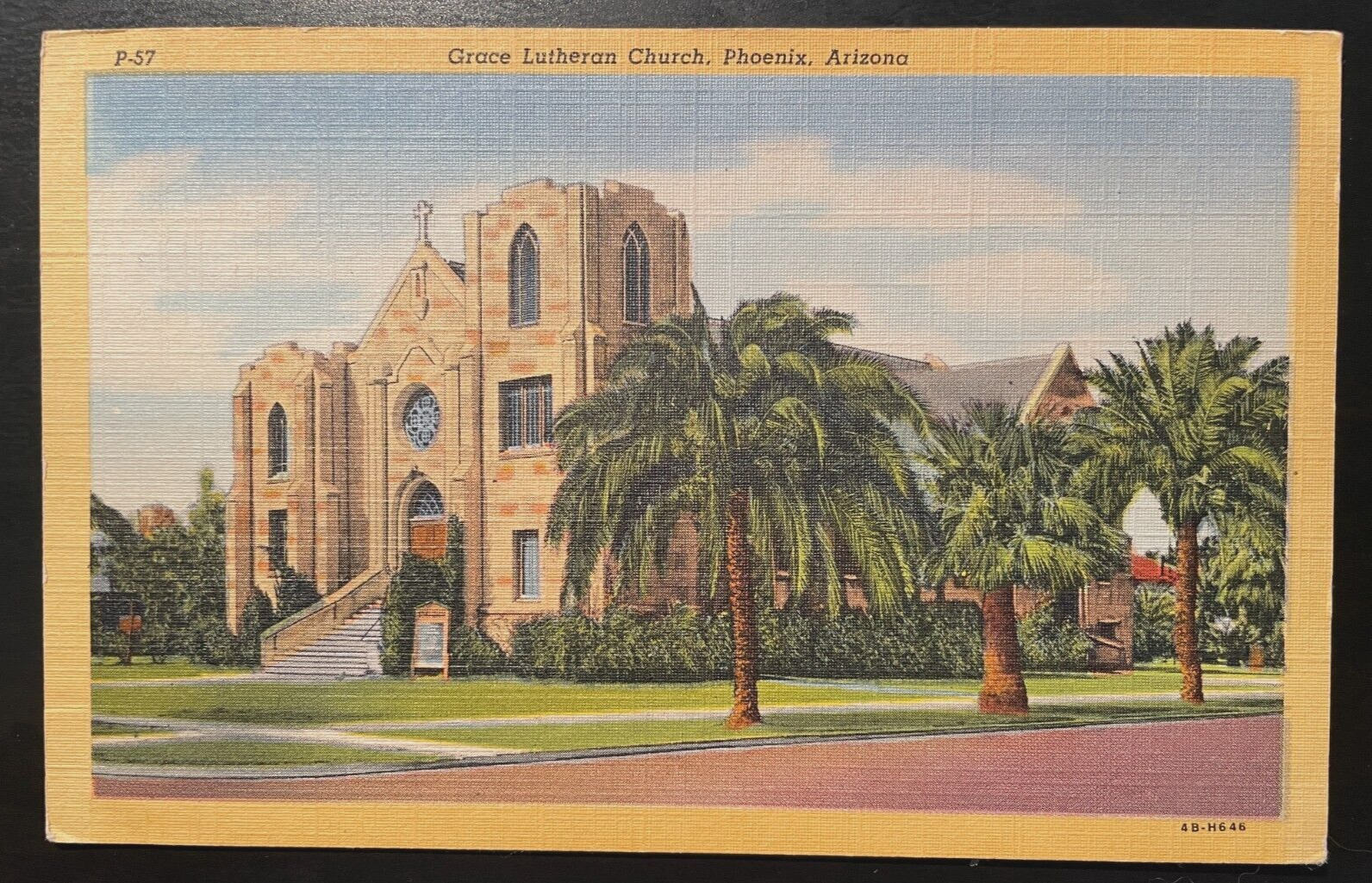 Vintage Postcard 1947 Grace Lutheran Church, Phoenix, Arizona (AZ)