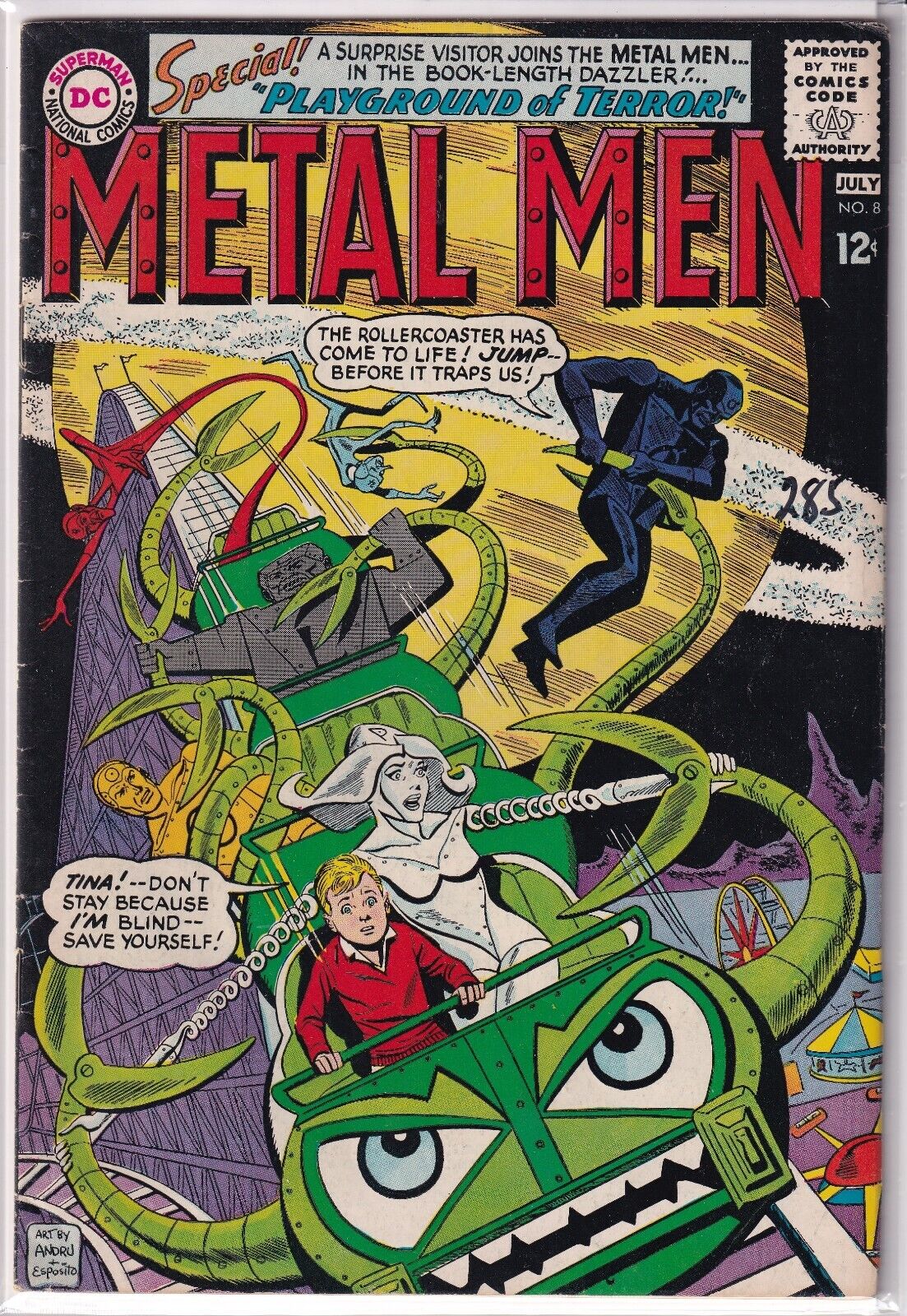 20916: DC Comics METAL MEN #8 Fine Plus Grade