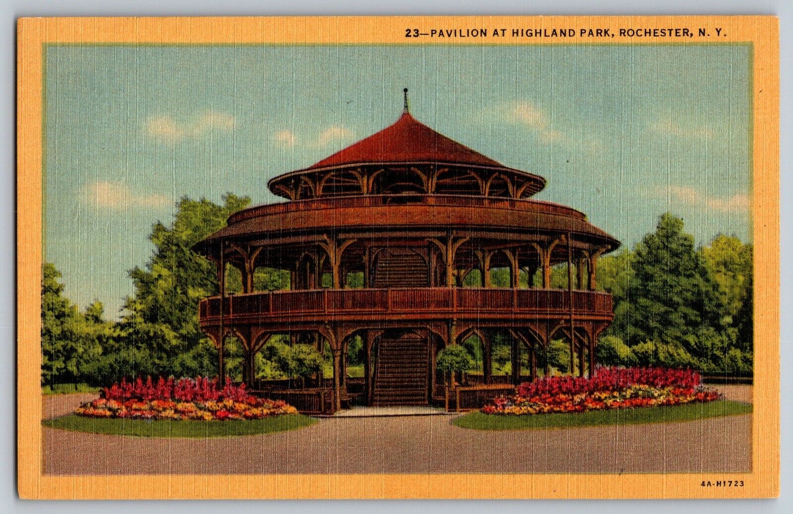 Rochester, New York NY - Pavilion at Highland Park - Vintage Postcard - Unposted