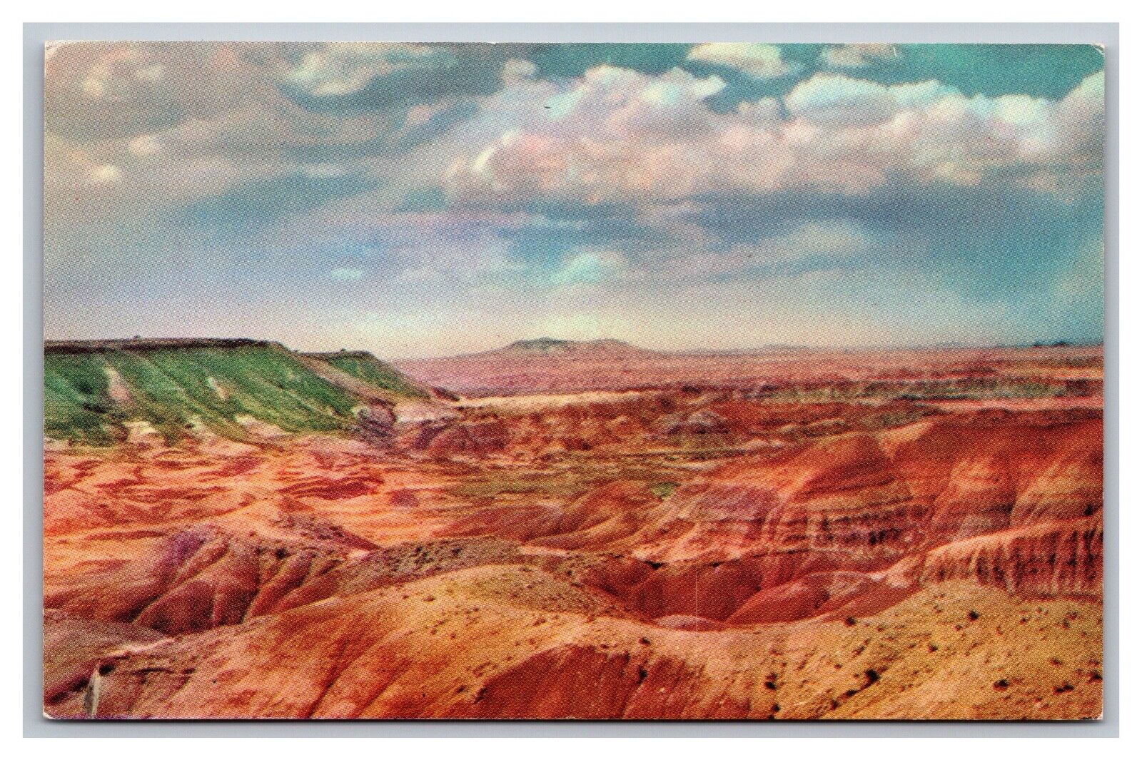 Holbrook AZ Arizona Painted Desert Aerial View Chrome Postcard