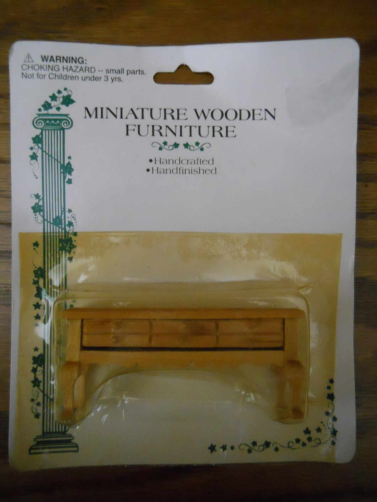 Dollhouse Miniature Light  Wood Sofa Foyer Table Handcrafted Finished Furniture 
