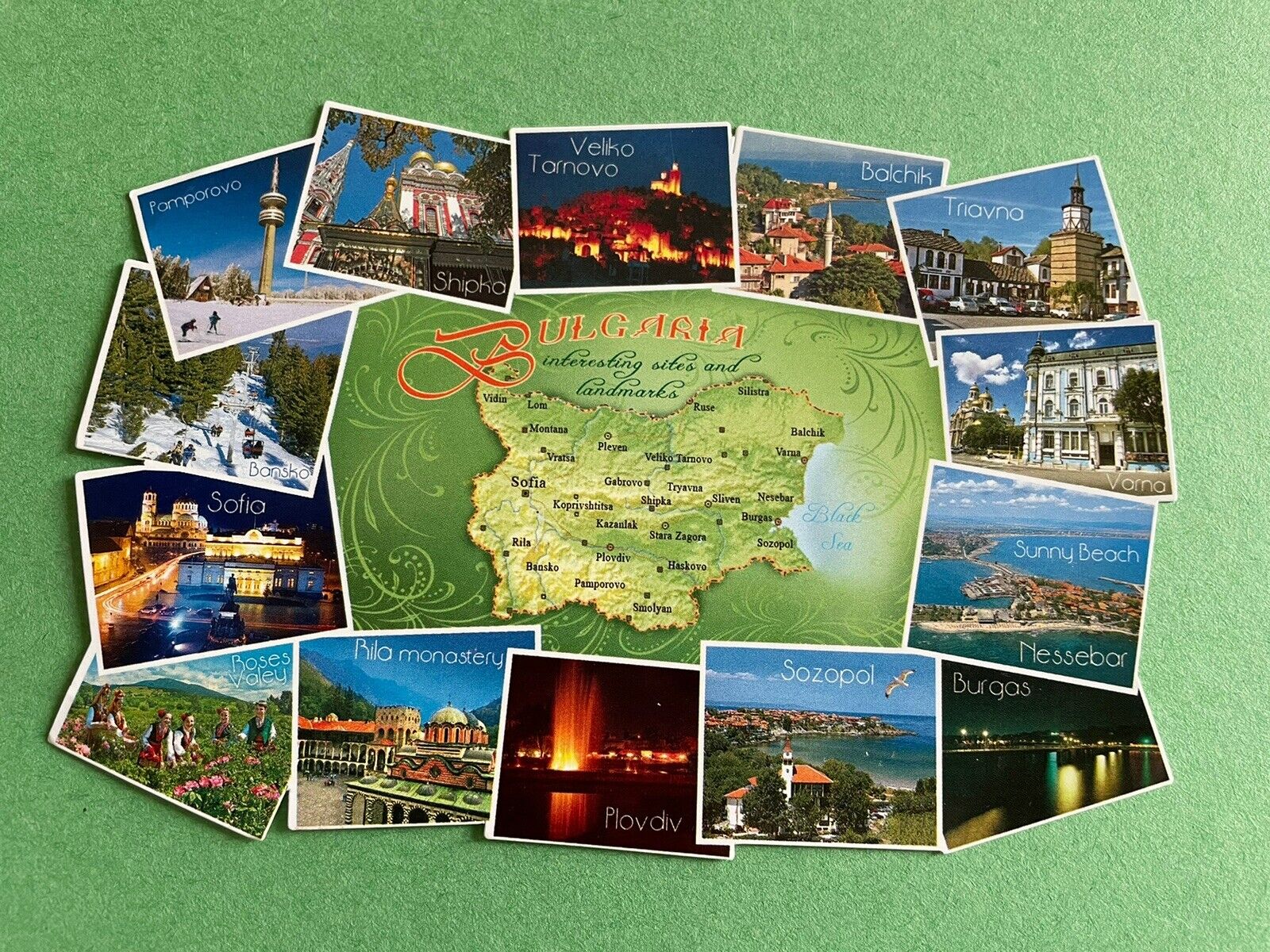 Bulgaria Postcard Interesting Sites And Landmarks Unused