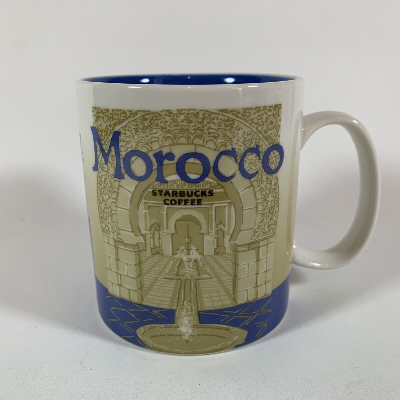 Genuine Starbucks MOROCCO Global Icon Mug, Blue / 16 oz.  ** Discontinued