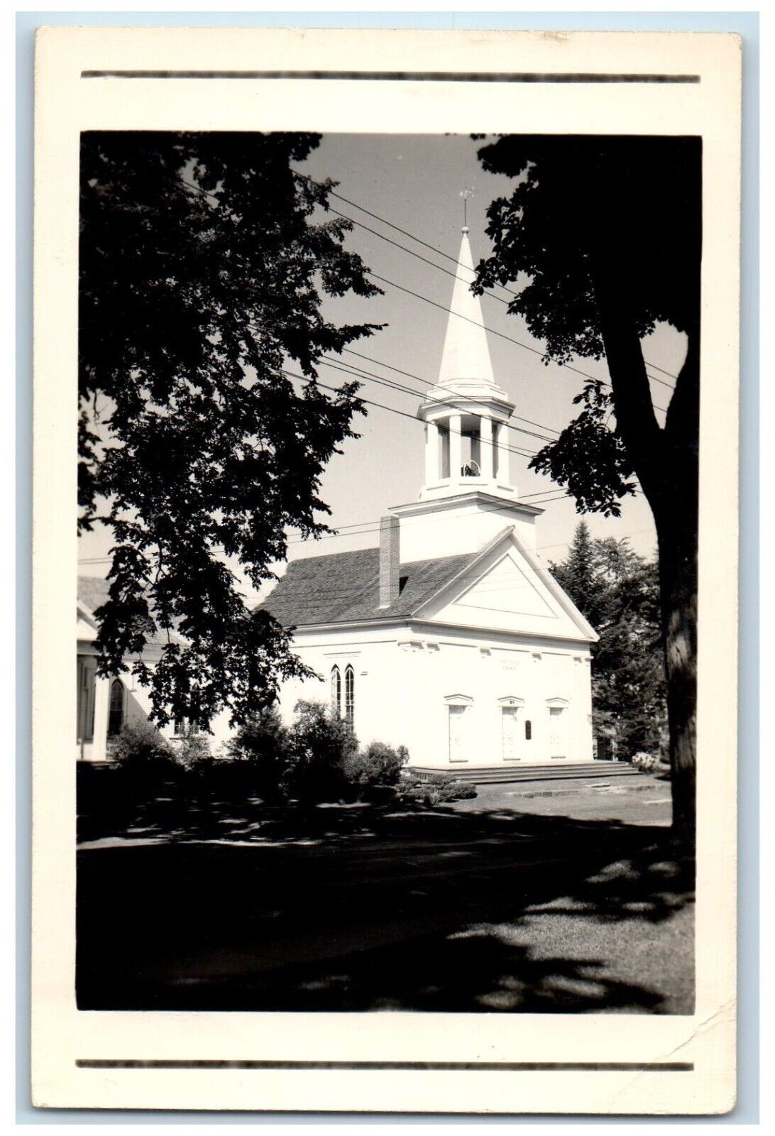c1940's Congregational Chruch Bethel Maine ME Vintage RPPC Photo Postcard