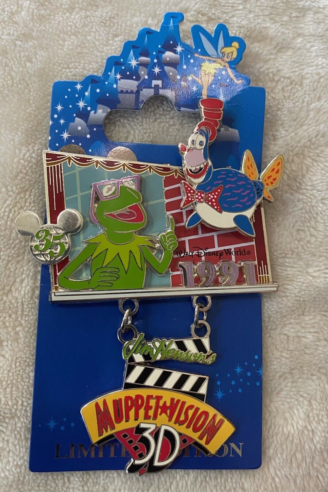 WDW Kermit, Waldo 35 Magical Milestones 1991 Muppet*Vision 3D Opens Pin LE 2500