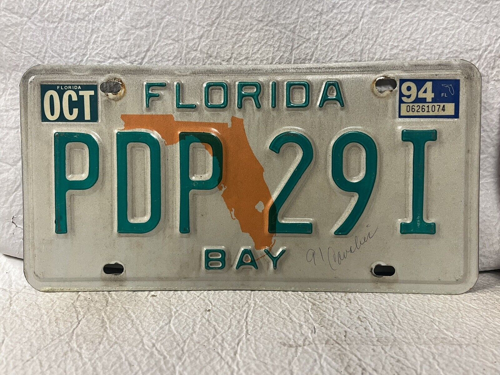 Vintage 1994 Florida License Plate ~ Bay County