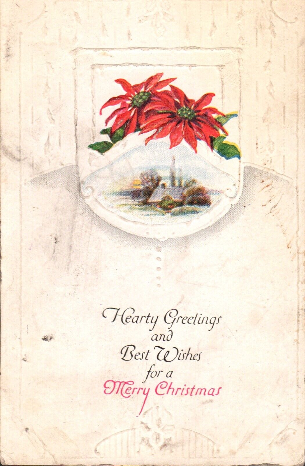 Postcard, Hearty Greetings and Best Wishes for a Merry Christmas, Posted 1907