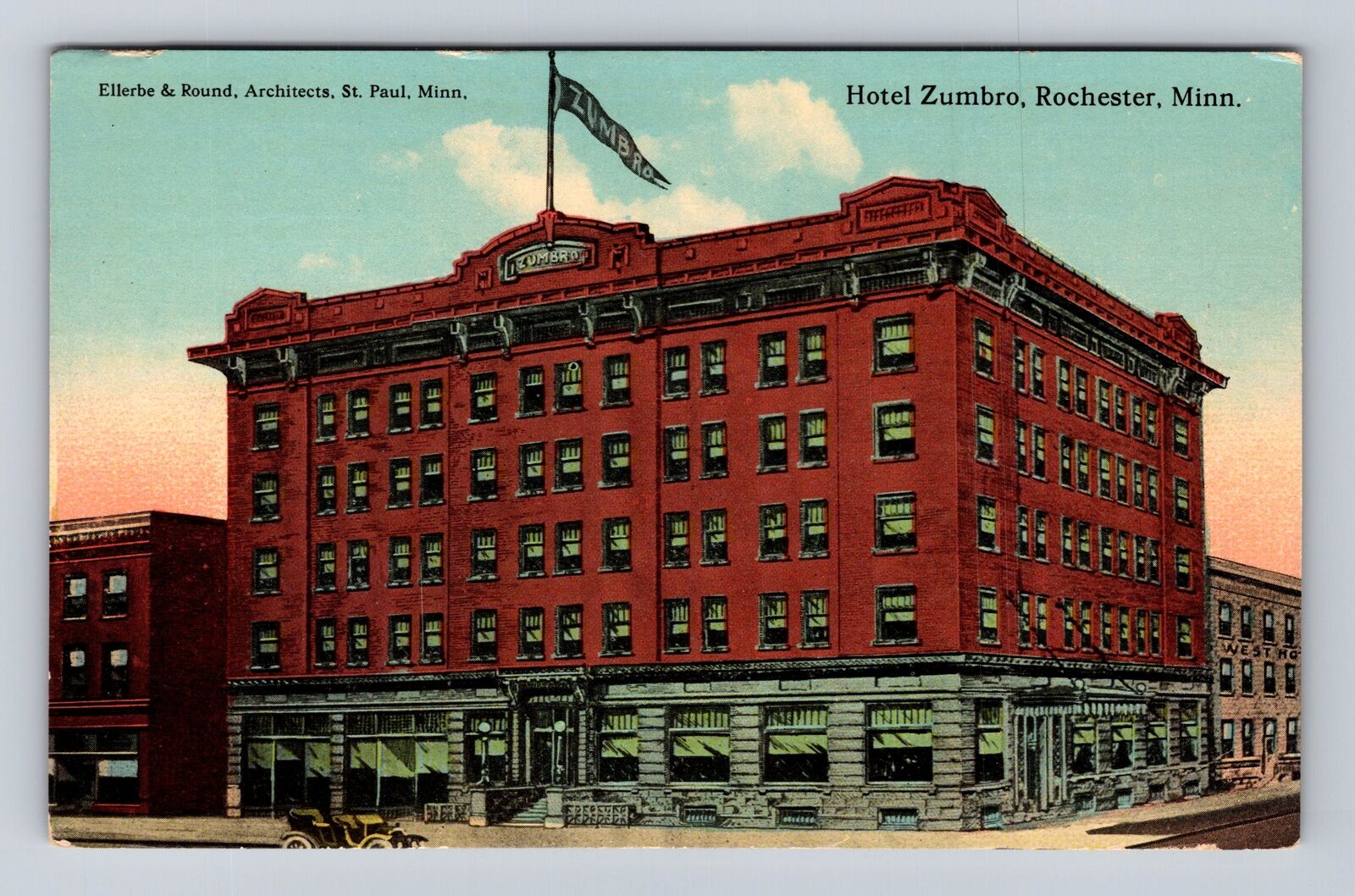 Rochester MN-Minnesota, Hotel Zumbro Advertising, Antique Vintage Postcard