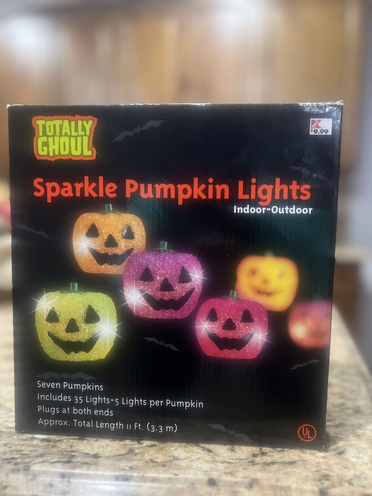 Totally Ghoul Sparkle Pumpkin Lights