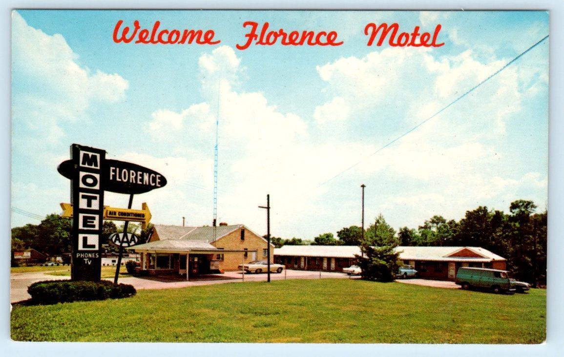 FLORENCE, KY Kentucky ~ Roadside FLORENCE MOTEL c1960s  Boone County Postcard