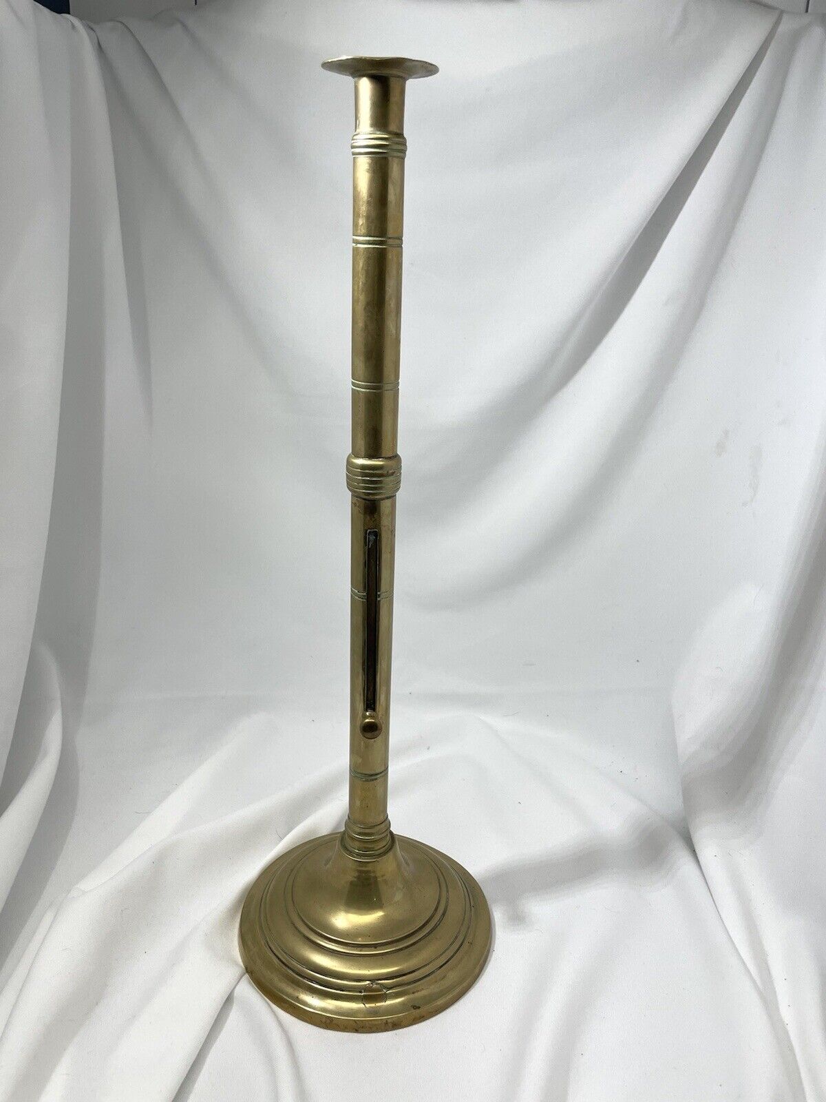 English George III Brass Candlestick  