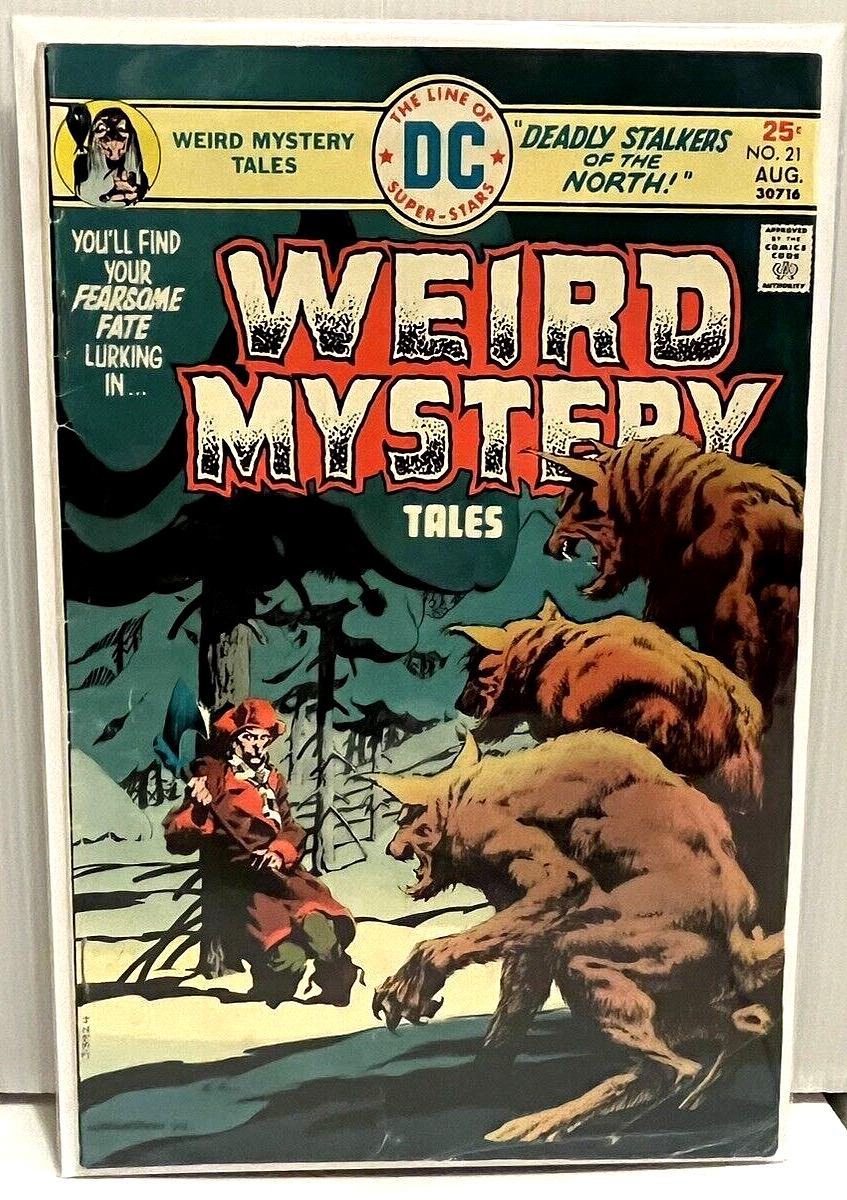 WEIRD MYSTERY TALES #21 ICONIC BERNIE WRIGHTSON COVER  (DC 1975)  BRONZE HORROR