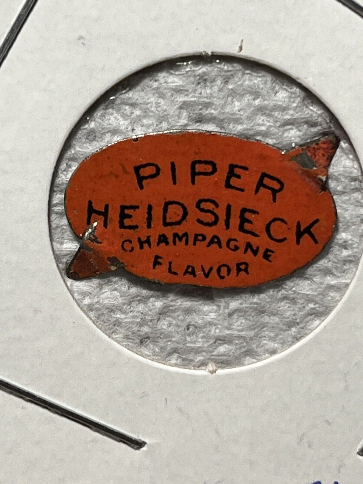 Piper Heidsieck Champagne Flavor tin tobacco tag