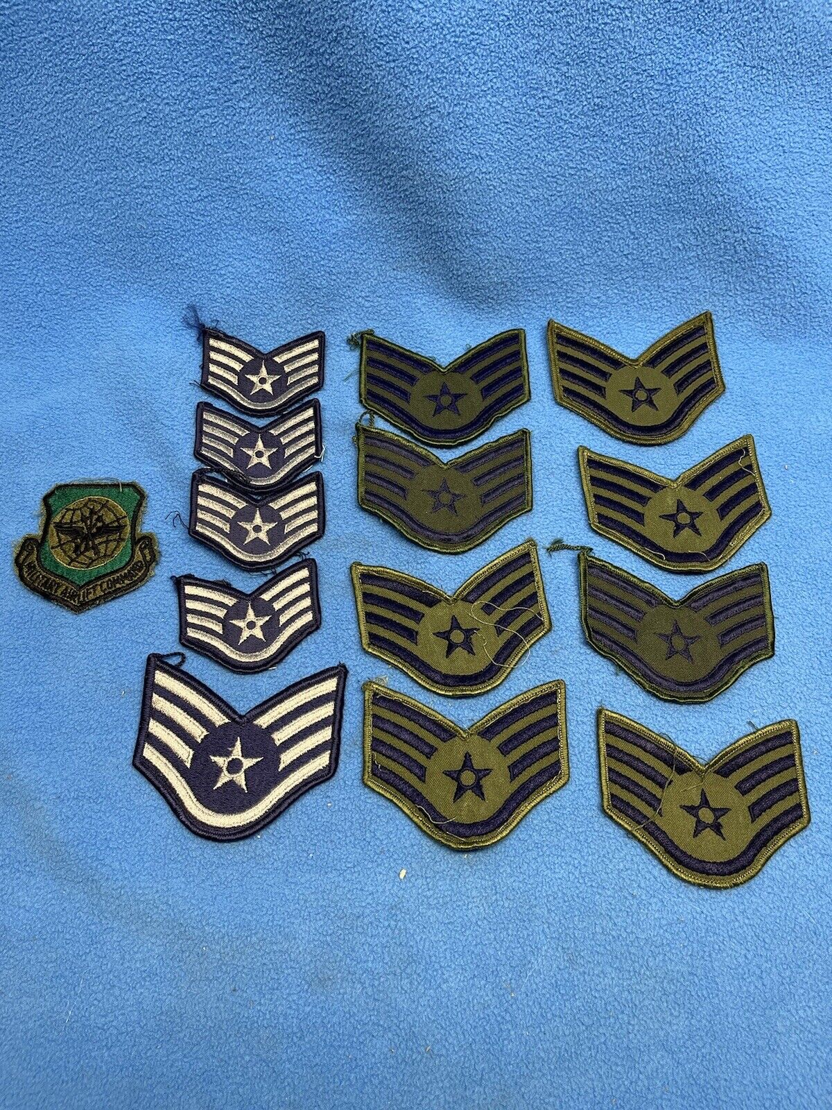 Vintage Lot Of Air Force Patches Staff Sargent Military Airlift Command