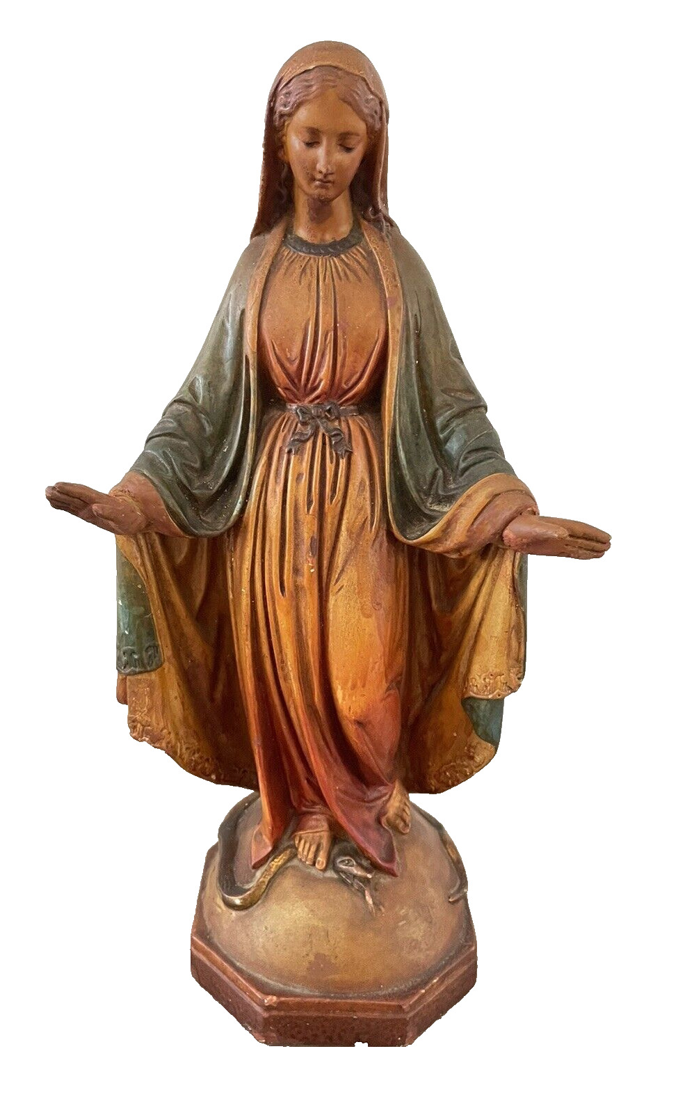 Vintage Chalkware Statue of the Virgin Mary Madonna 15\