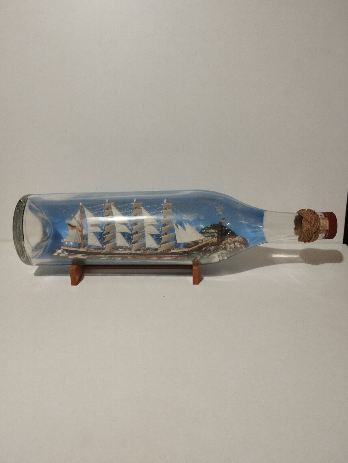 🟢Unique Rare Model Ship Pamir in a Bottle