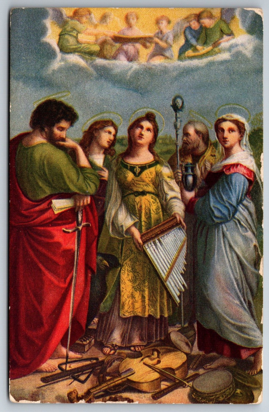 St Cecelia Sanzio Raphael Convent Bologna Italy Continental Art Co Postcard
