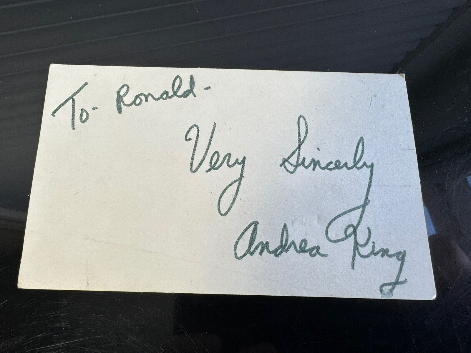 Andrea King 1940s TV & Movie Actress Original Autograph