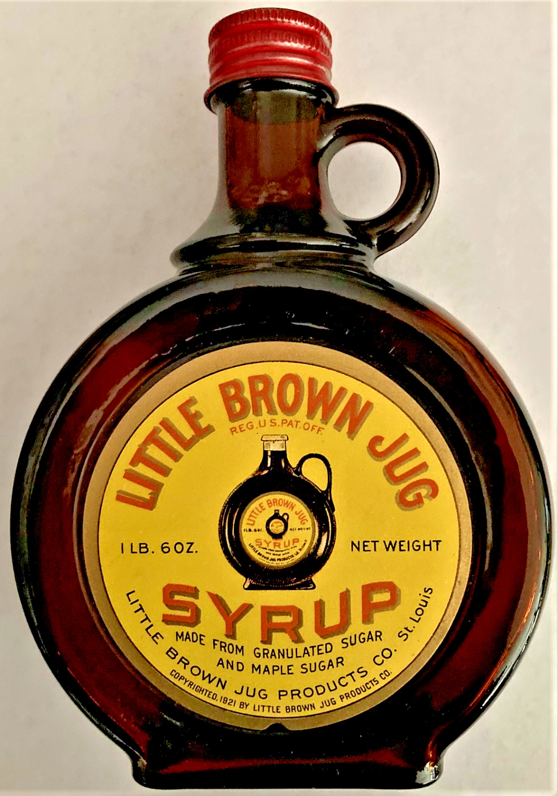 1930\'s Little Brown Jug Syrup Bottle & Out of the Original Box see Photo # 5 NOS