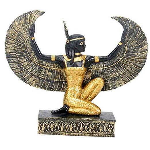  Ancient Egypt Black and Gold Maat Statuette 