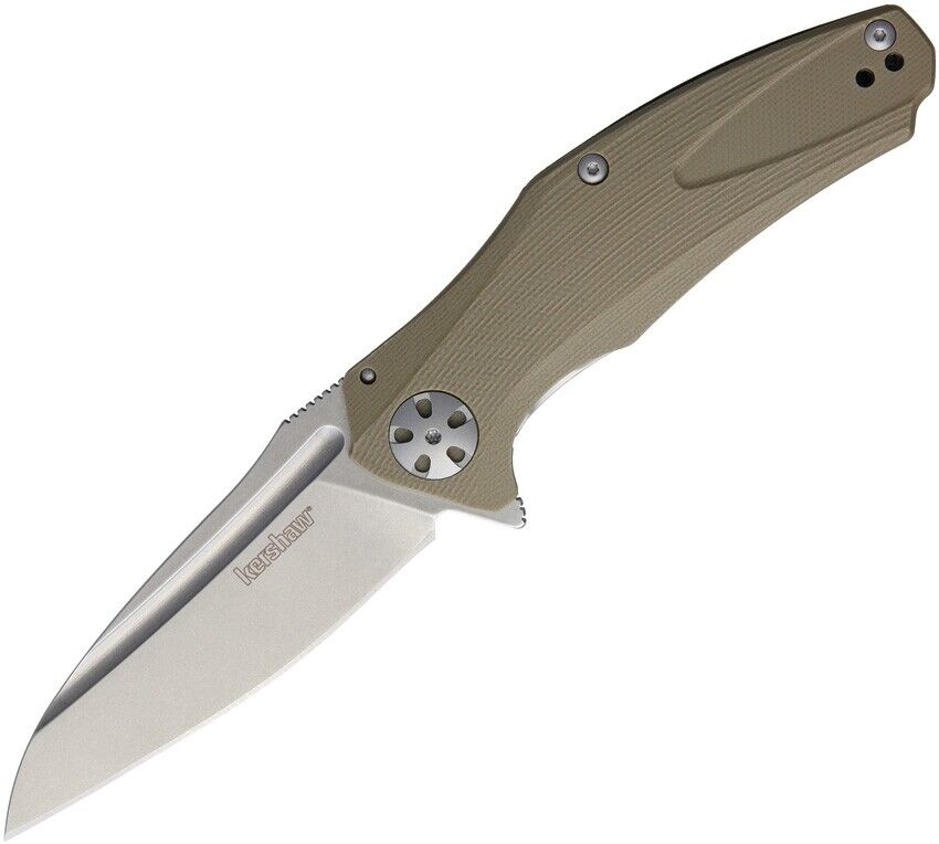 Kershaw Natrix Folding Knife Tan G10 Handle Plain Edge Stonewash Finish 7007TAN