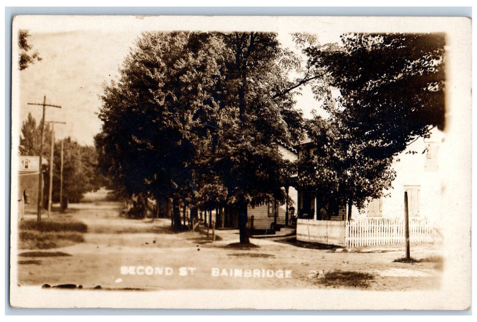 1914 Second Street Bainbridge Pennsylvania PA RPPC Photo Posted Postcard