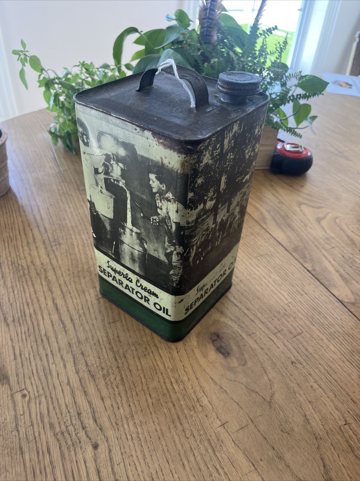 Antique Superla Cream Separator Oil Can, One Gallon, STANDARD OIL Co