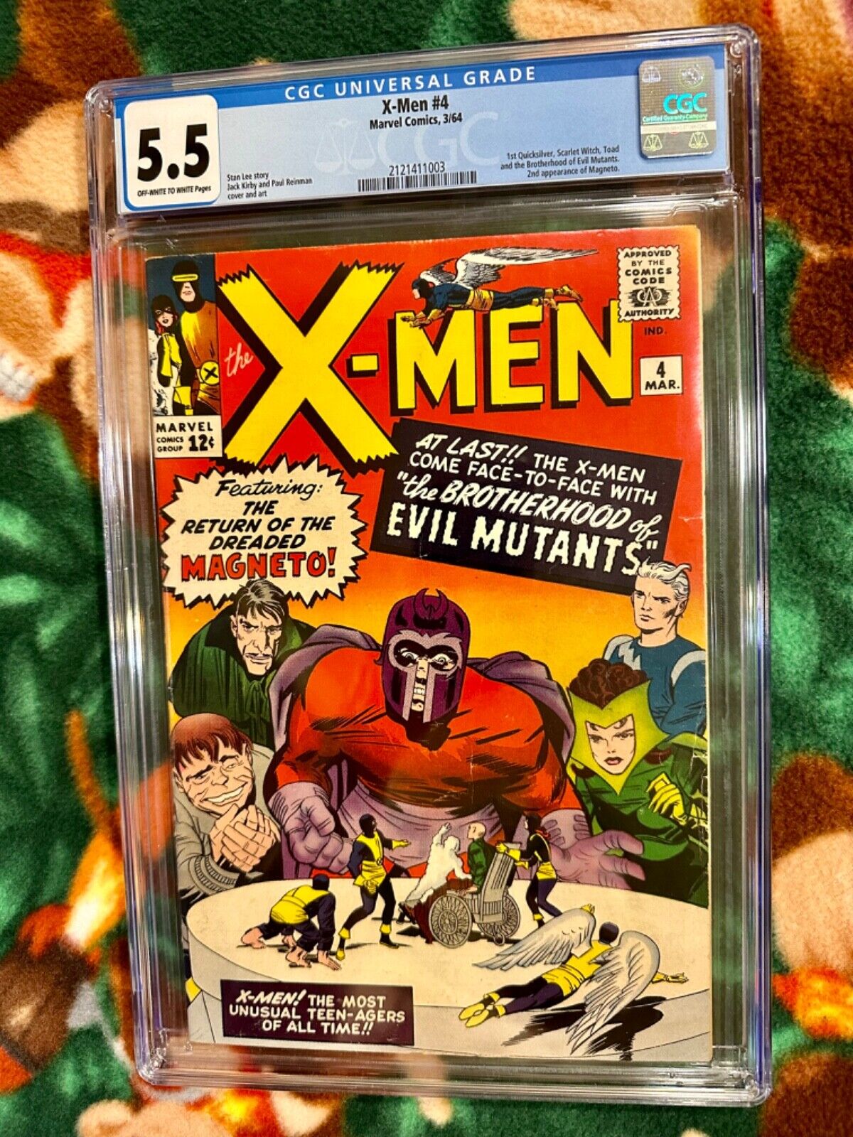 X-Men (1963) #4 CGC 5.5 1st App of Quicksilver Scarlet Witch Toad Brotherhood