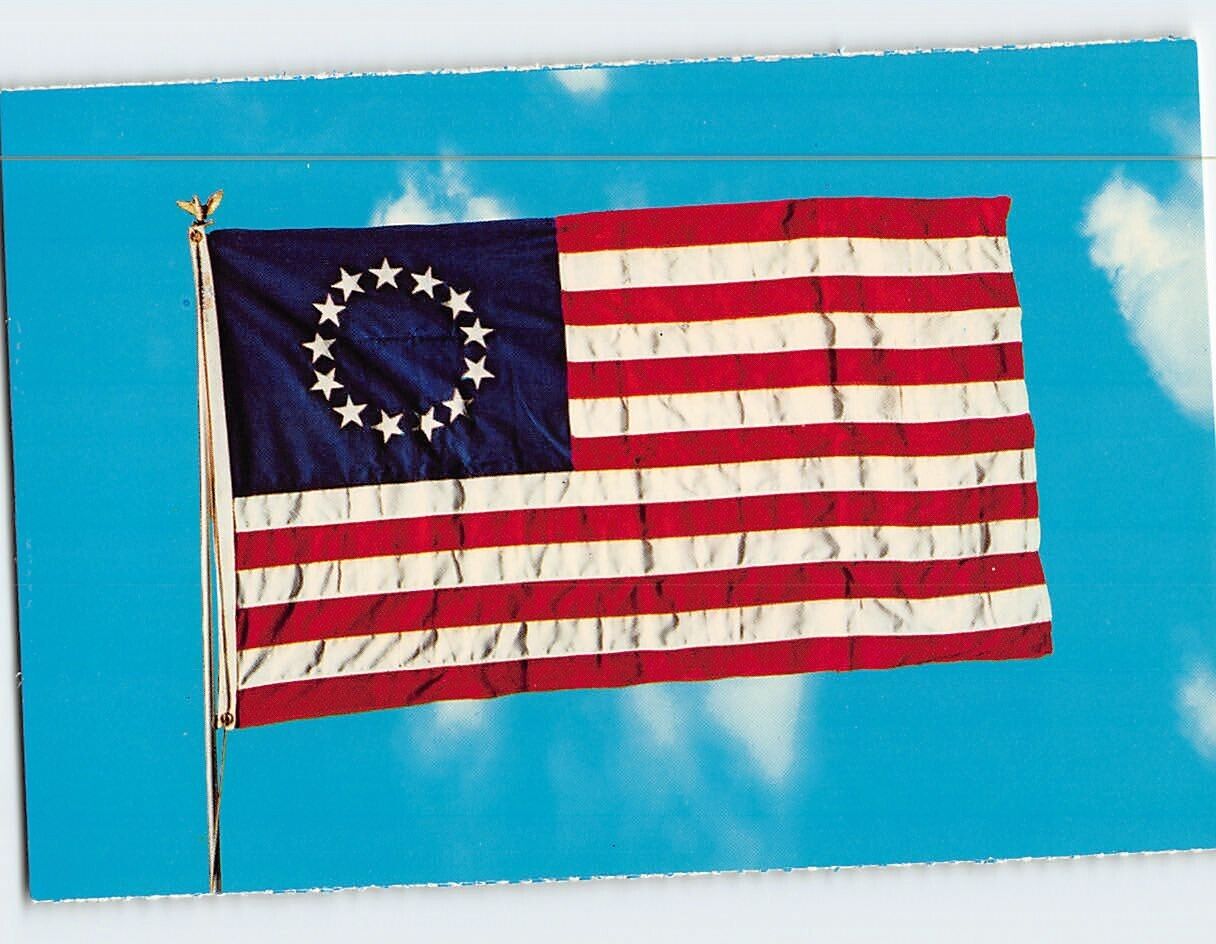 Postcard Betsy Ross Flag USA