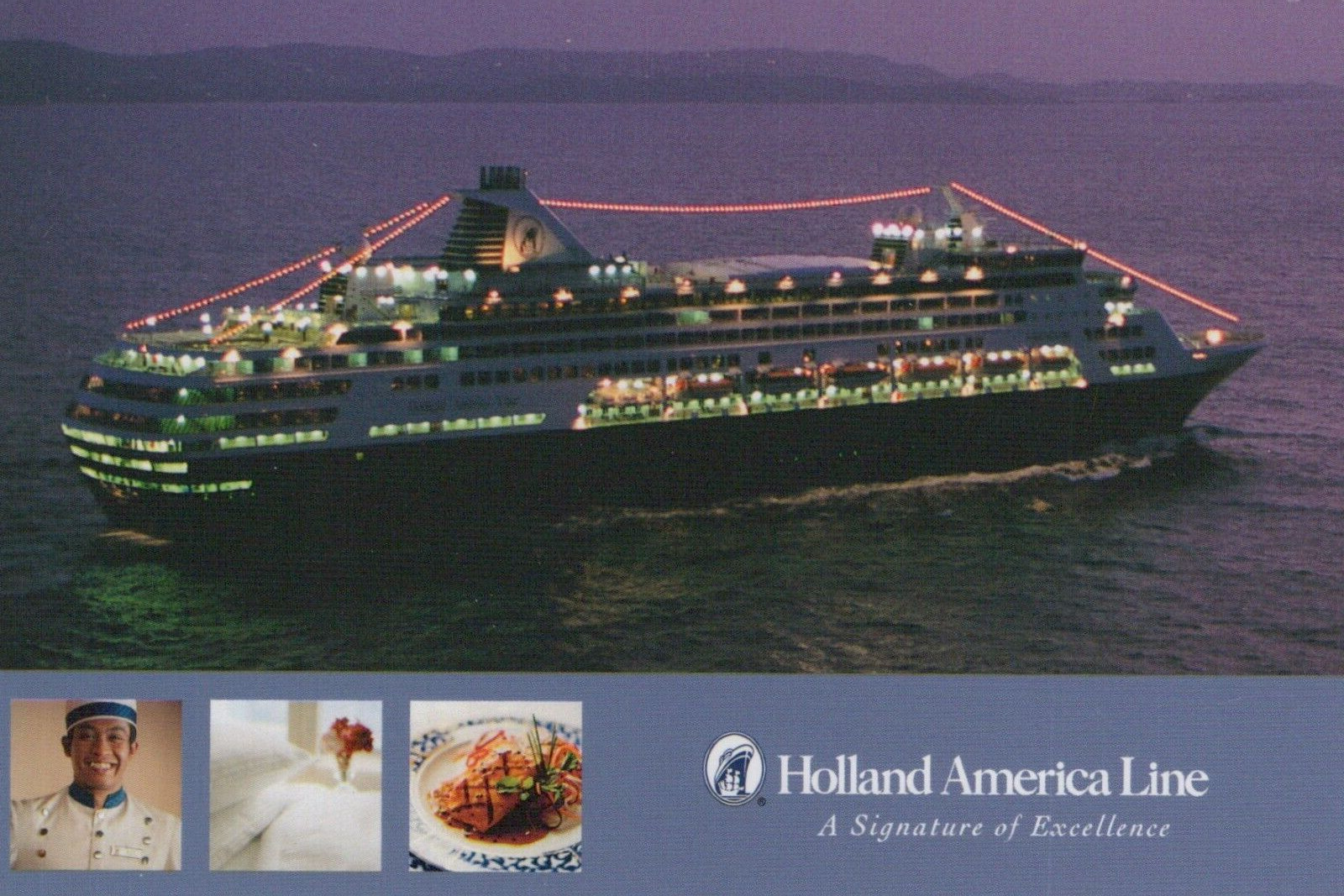 Holland American Line Cruise Ship 4x6 Postcard