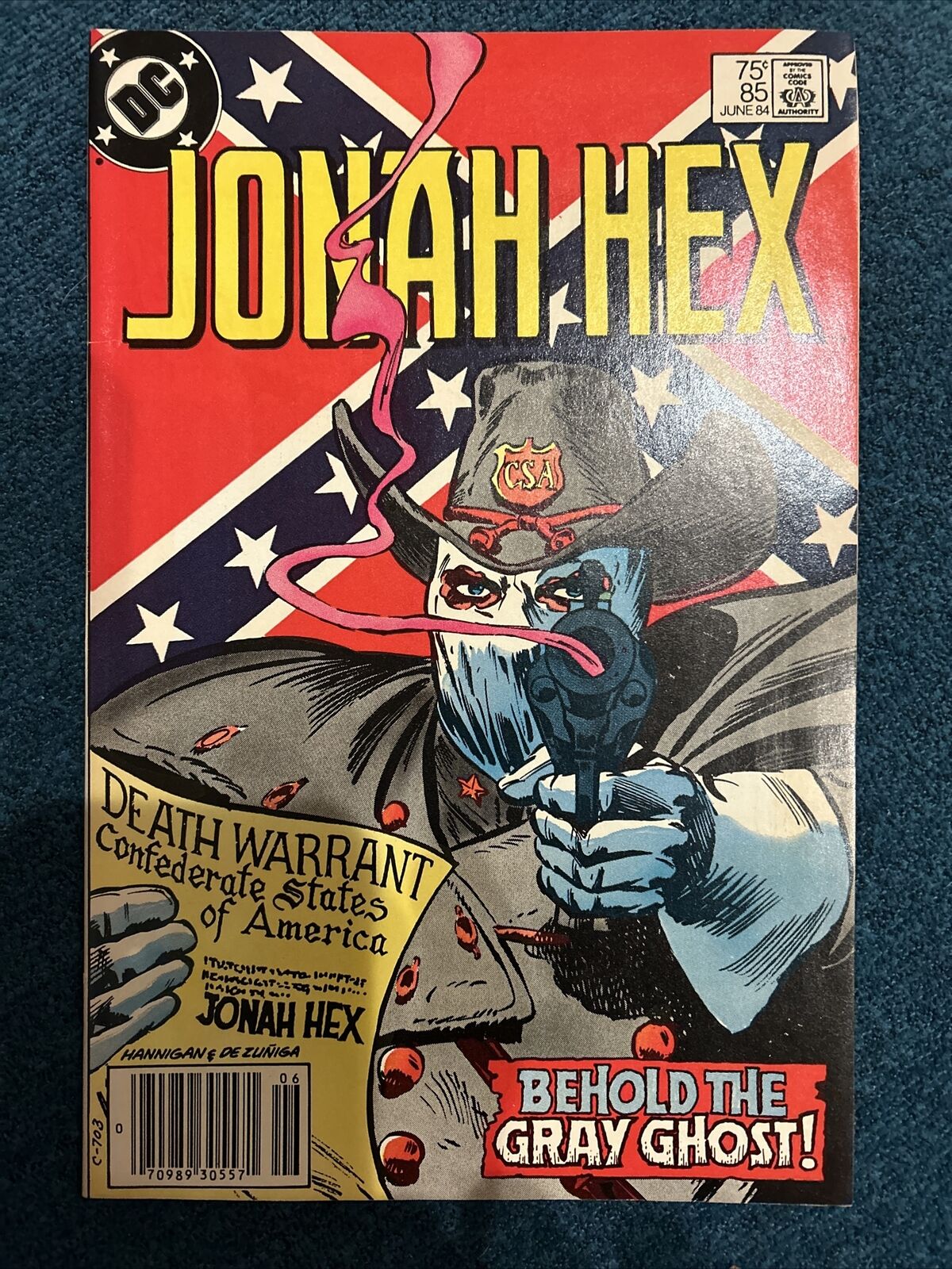 JONAH HEX #85  1st GRAY GHOST Confederate Cover DC Comics 1984 Low Print Run