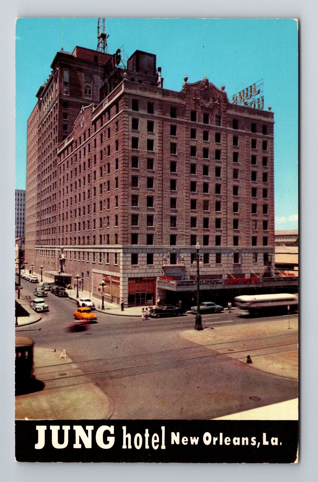 New Orleans LA-Louisiana, Jung Hotel, Advertisement, Vintage Souvenir Postcard