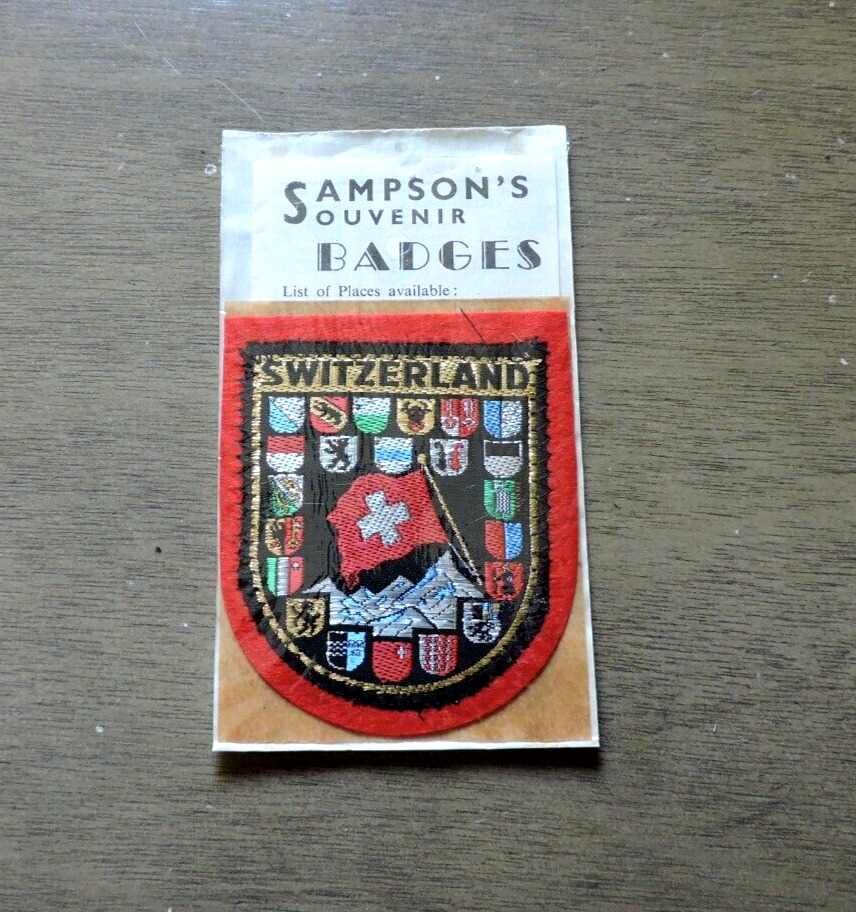 SWITZERLAND - Vintage Sampson\'s Souvenir Woven Felt Patch Badge