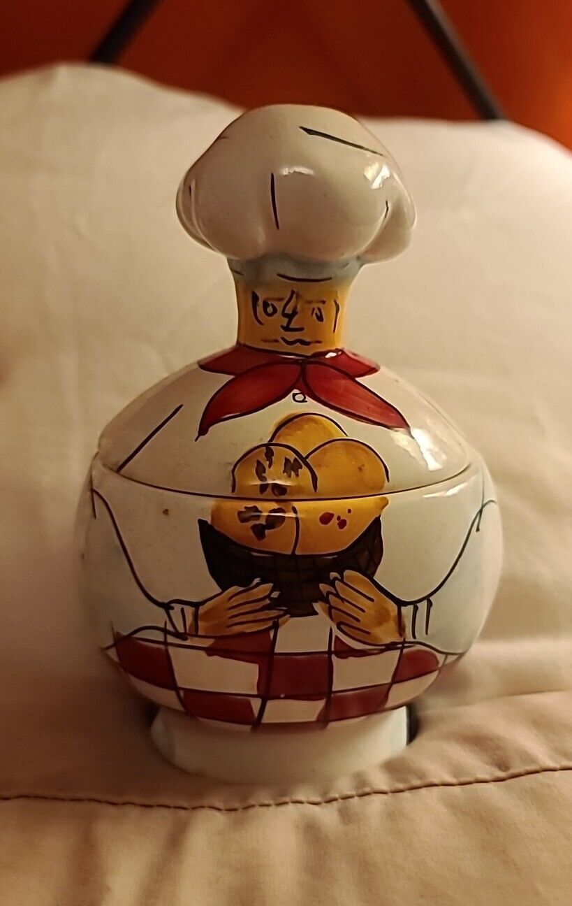Vtg Honey Pot Carrie Olson Gerrard Design Ceramic Master Chef Hand Painted 