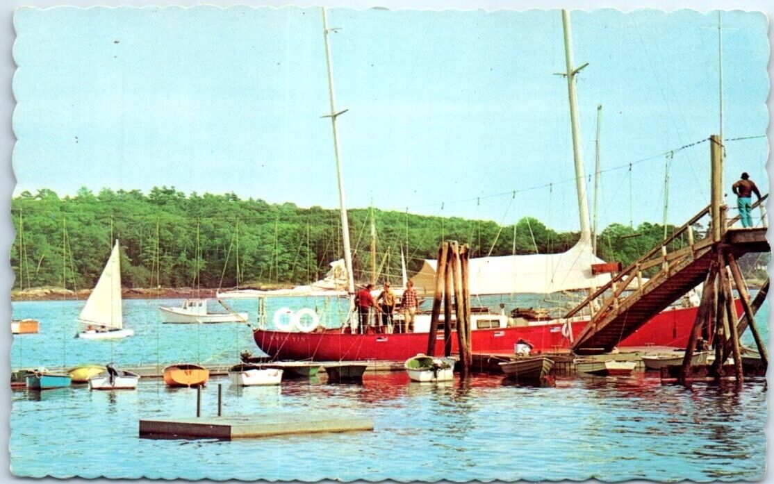 Postcard - The Yacht Basin At South Freeport, Maine