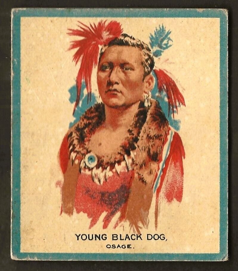 1930s? INDIAN GUM Card YOUNG BLACK DOG Osage V416 V254 ALLEN & GINTER Canada