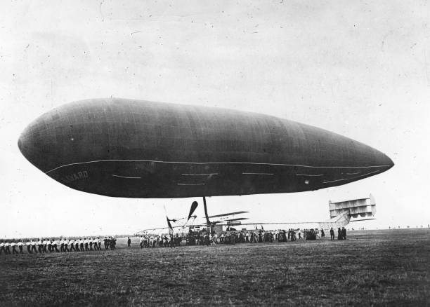 The Clement Bayard Airship on display c1900 Old Photo