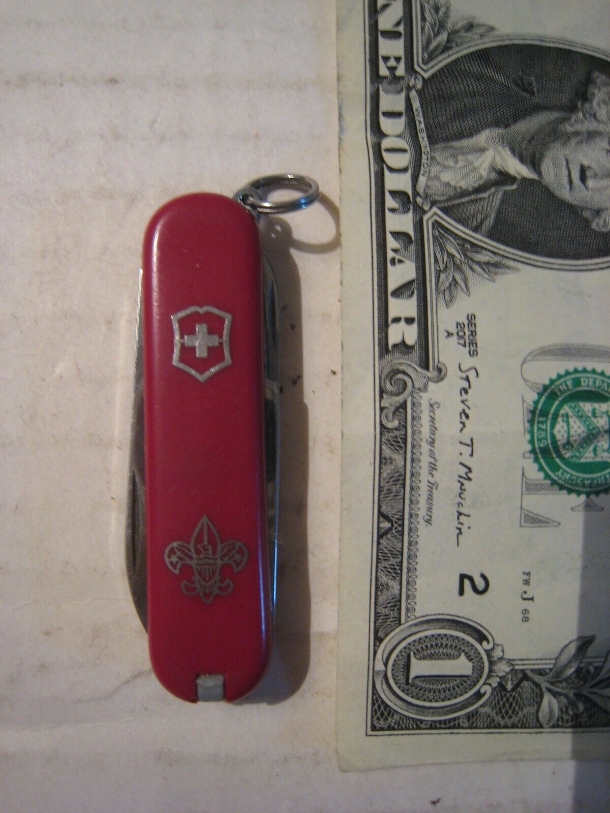 1990's Boy Scouts Victorinox Switzerland Keychain Red Swiss Army Pocket Knife