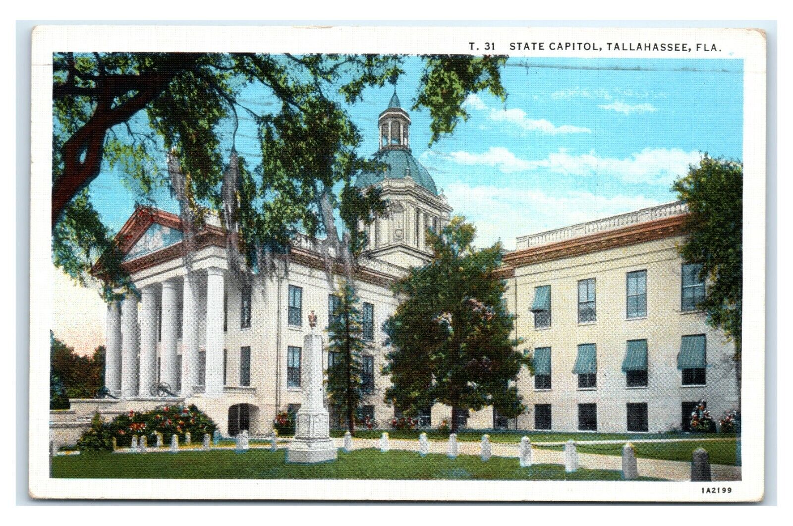 Postcard State Capitol, Tallahassee FL Florida 1935 L3