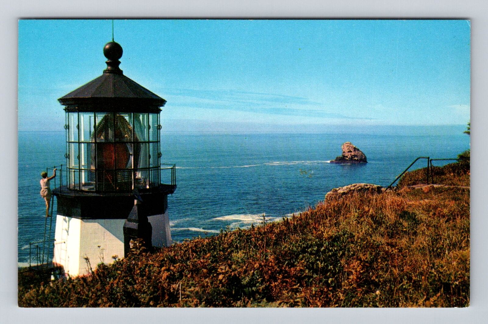 Tillamook OR-Oregon, Cape Mears Light House, Vintage Souvenir Postcard