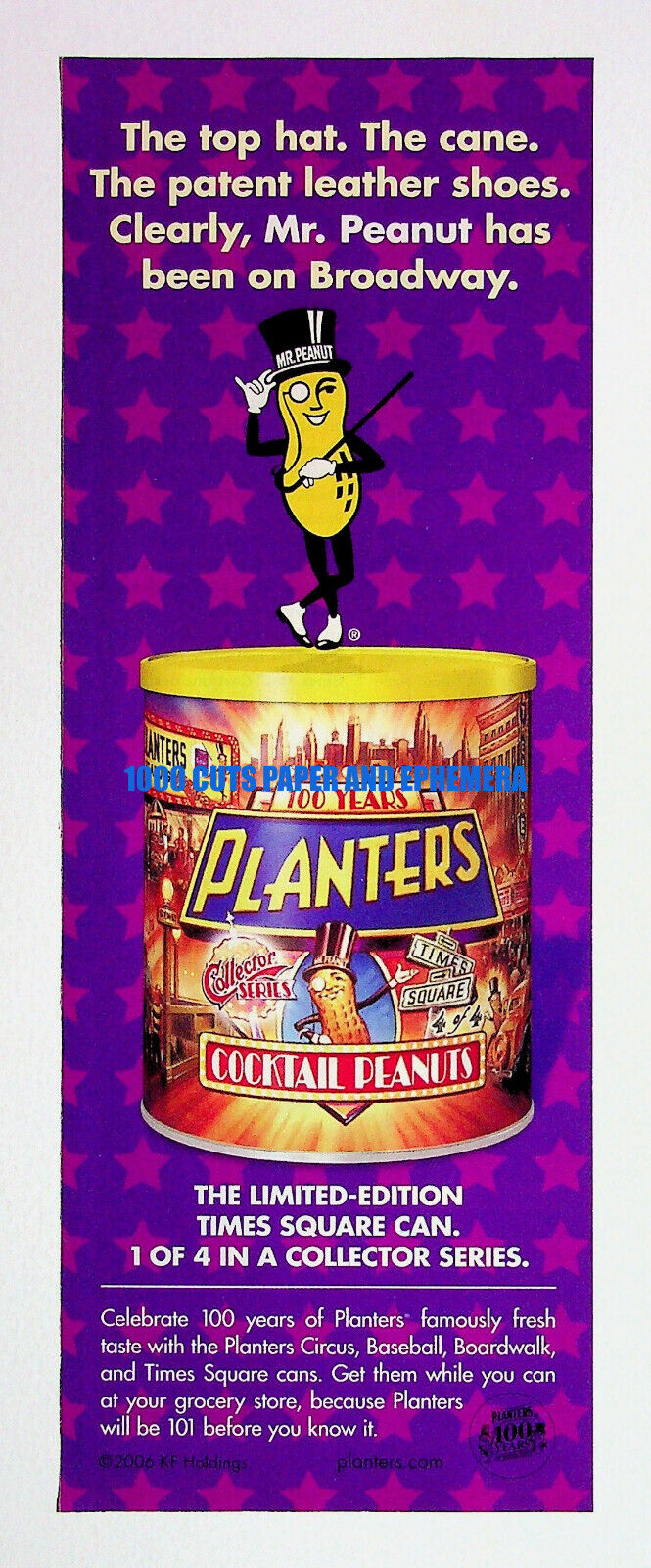Planters 100 Years Cocktail Peanuts 2006 Trade Print Magazine Ad Poster ADVERT