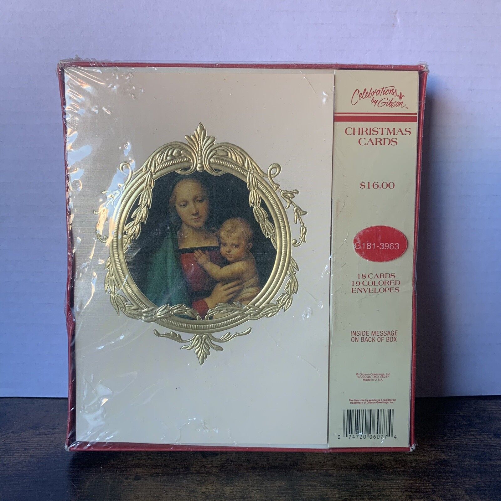 Vintage Celebrations By Gibson Christmas Cards Unopened Box Of 18 Plus Envelopes