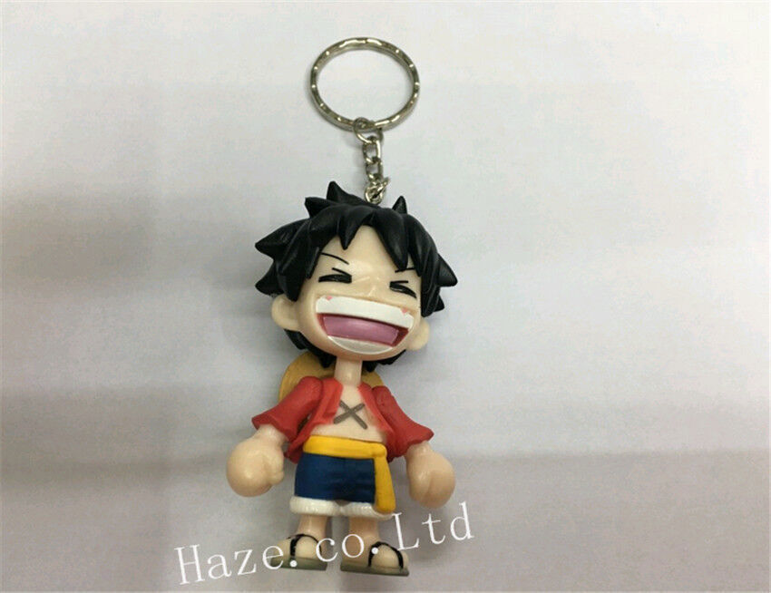 Anime One Piece Luffy PVC Keyring Keychain Figures Pendant Gift New