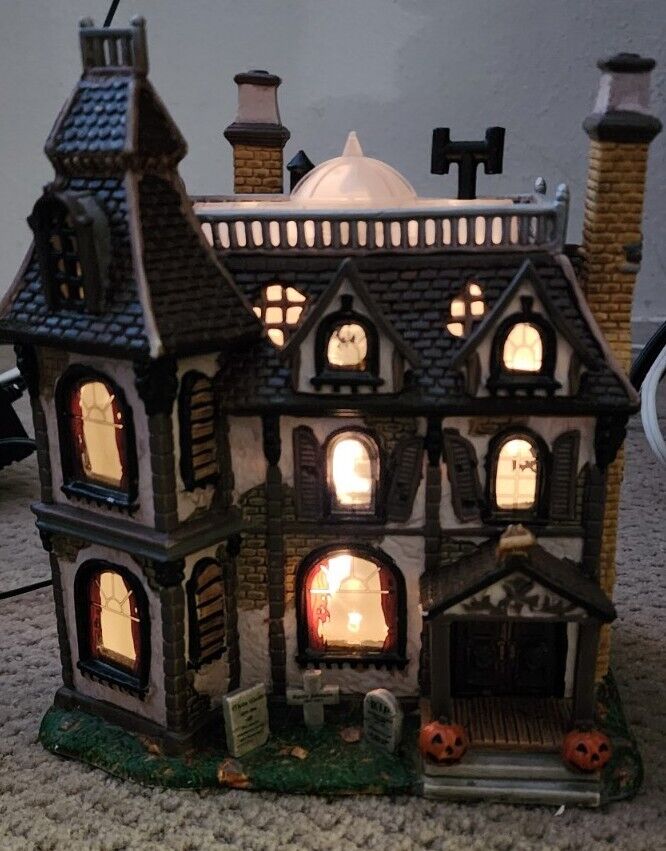Lemax The Alford Mansion Lighted House Original Box 2002 Spooky Halloween Rare